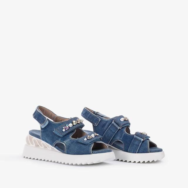 Le Silla Sandalo Wave denim blu Negozi Online