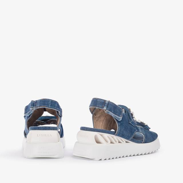 Le Silla Sandalo Wave denim blu Negozi Online