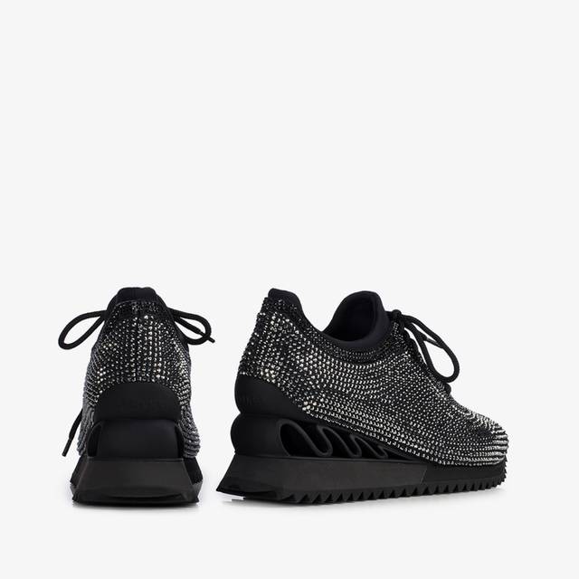 Le Silla Sneaker Cristalli nera Consegna Veloce
