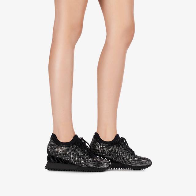 Le Silla Sneaker Cristalli nera Consegna Veloce