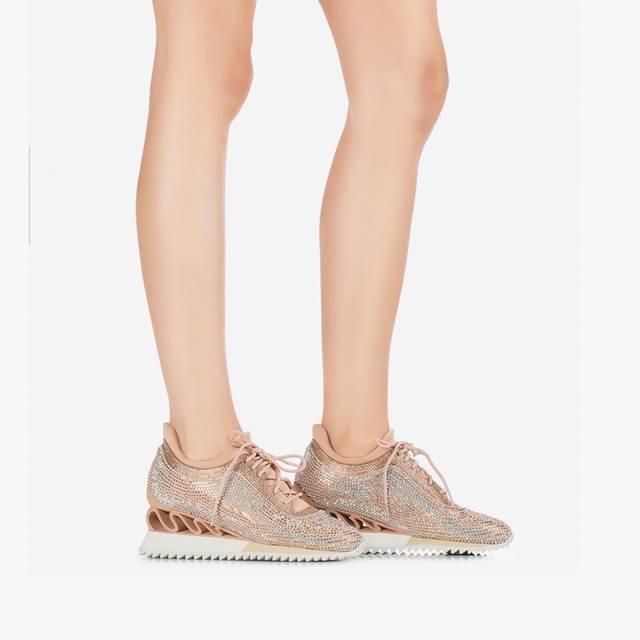 Le Silla Sneaker Cristalli nude phard Promozione Limitata