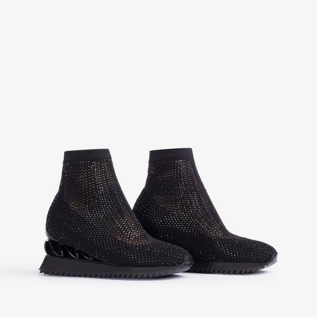 Le Silla Scarpa running rete e Cristalli nero jet Affare Del Giorno