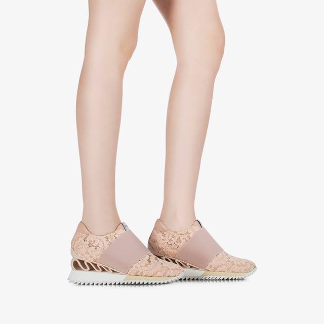 Le Silla Sneaker pizzo nude phard Novità