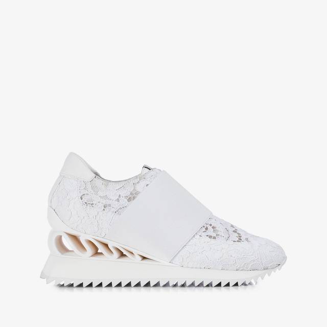 Le Silla Sneaker pizzo bianca Presa