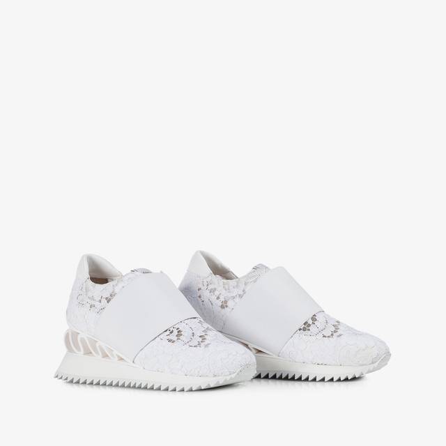 Le Silla Sneaker pizzo bianca Presa