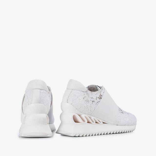 Le Silla Sneaker pizzo bianca Presa