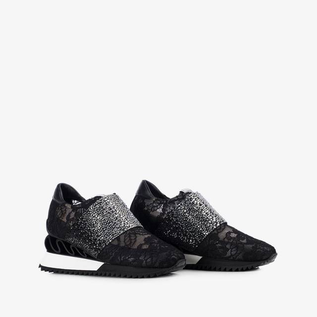 Le Silla Sneaker pizzo nero Sconto