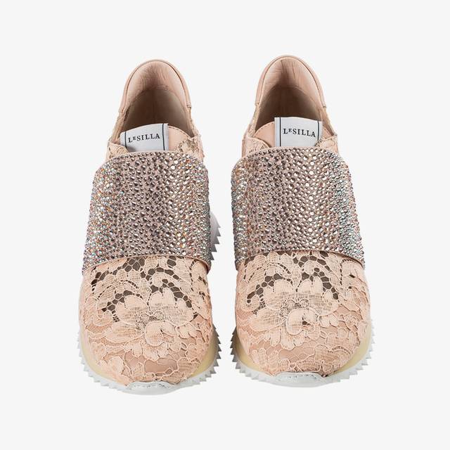 Le Silla Sneaker pizzo nude phard Offerta