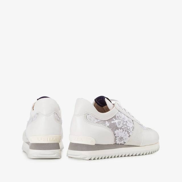 Le Silla Scarpa running pizzo bianca carta In Vendita