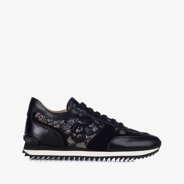 Le Silla Scarpa running pizzo nera