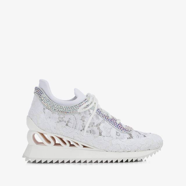 Le Silla Sneaker pizzo bianca Offerte
