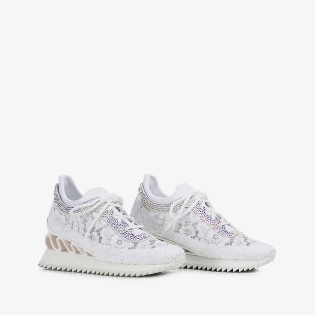 Le Silla Sneaker pizzo bianca Offerte