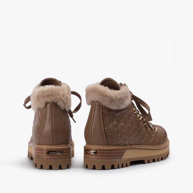 Le Silla Stivaletto trekking pelle marrone ginger con fodera montone Vendite Flash