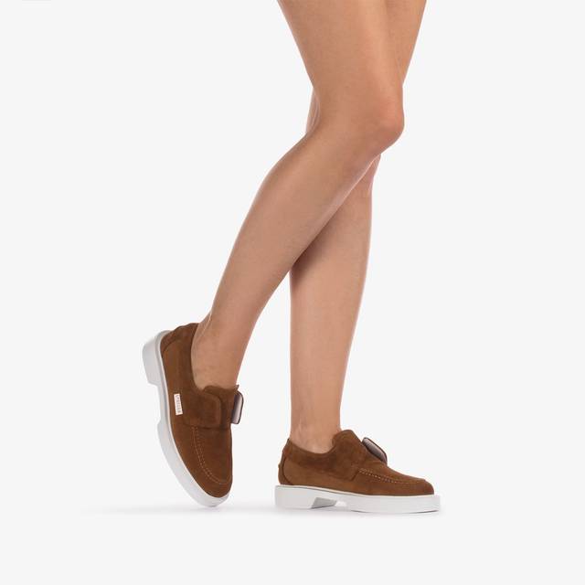 Le Silla Mocassino camoscio marrone havana Negozio