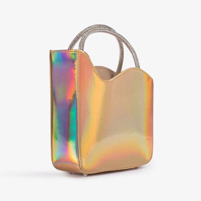 Le Silla Small bag iridescente nude e Cristalli Moda