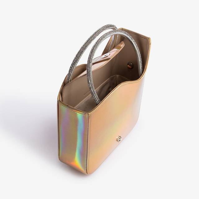 Le Silla Small bag iridescente nude e Cristalli Moda