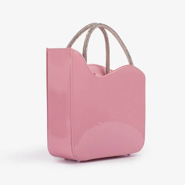 Le Silla Small bag vernice rosa dea con Cristalli Shopping online