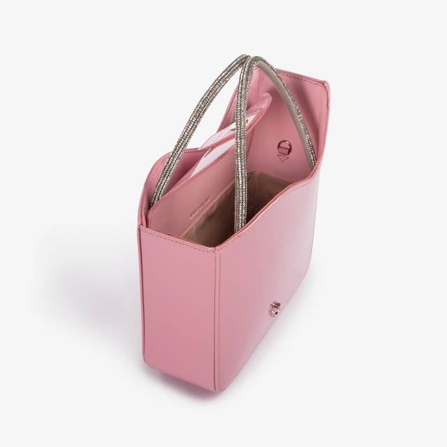 Le Silla Small bag vernice rosa dea con Cristalli Shopping online