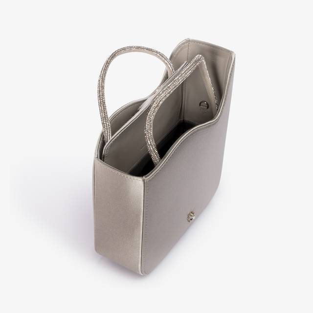 Le Silla Small bag raso argento e Cristalli Vendite stagionali