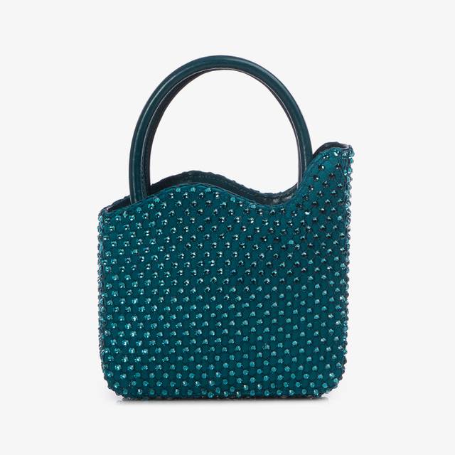 Le Silla Mini bag raso e Cristalli verde rasputin Cyber Monday
