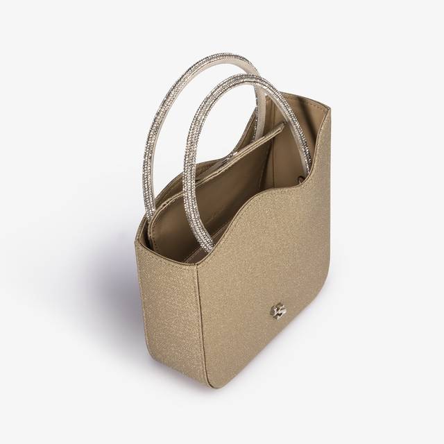 Le Silla Mini bag glitter oro con Cristalli Offerta Pasqua