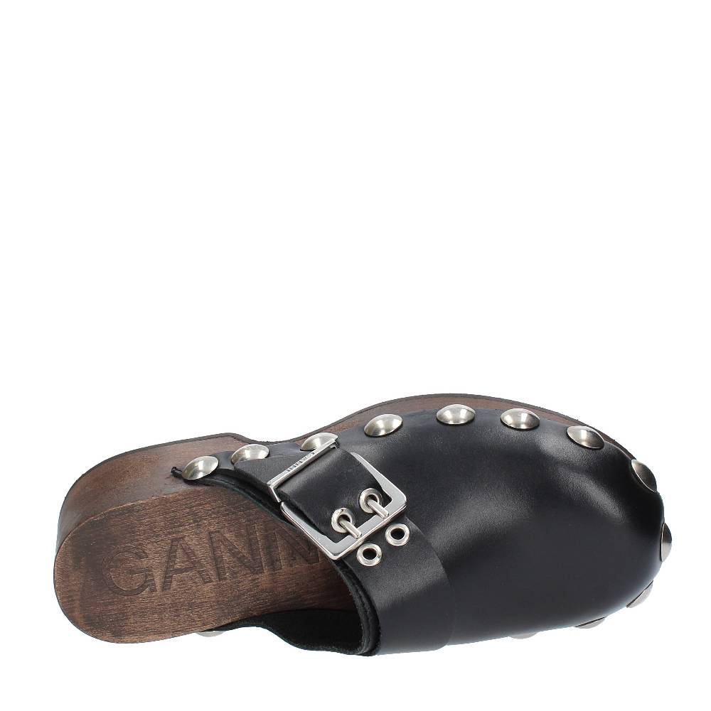 GANNI Mules in pelle Prezzo di fabbrica