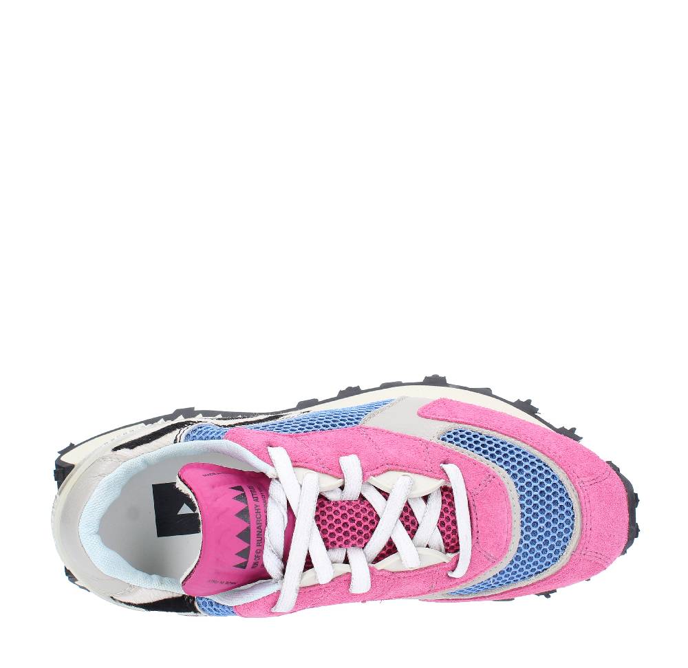 RUN OF Sneakers modello PUNK ZEBRA RUN OF in camoscio pelle e tessuto Flash Sale