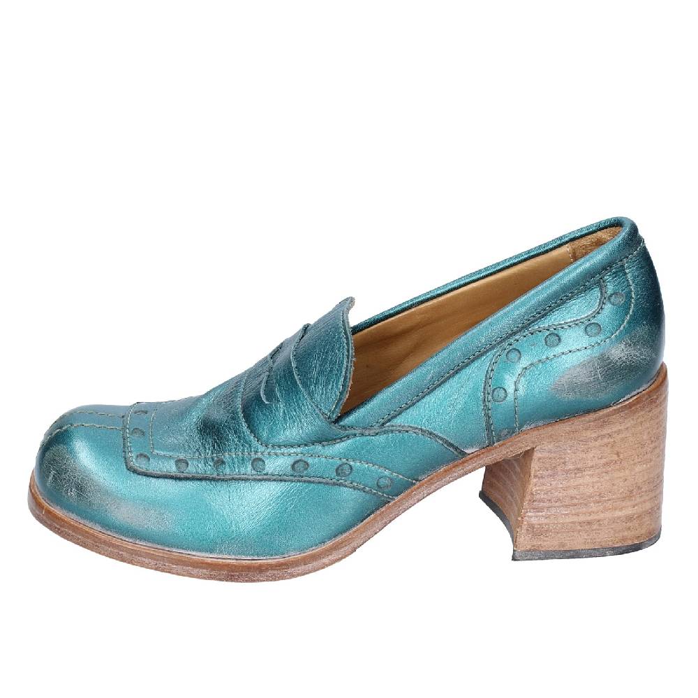 scarpe donna MOMA mocassini verde pelle 47406E VINTAGE EX447 Sostegno trimestrale