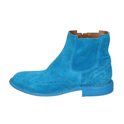 scarpe donna MOMA stivaletti celeste camoscio 1CS405-MAS BC826 Convenienza