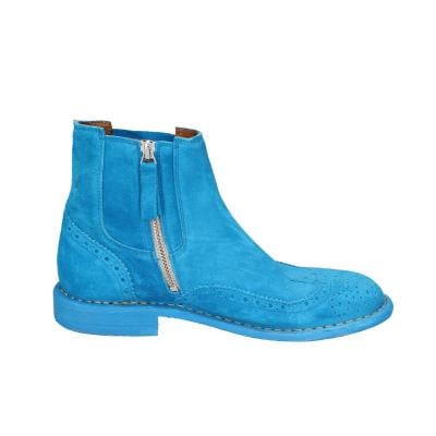 scarpe donna MOMA stivaletti celeste camoscio 1CS405-MAS BC769 Novità