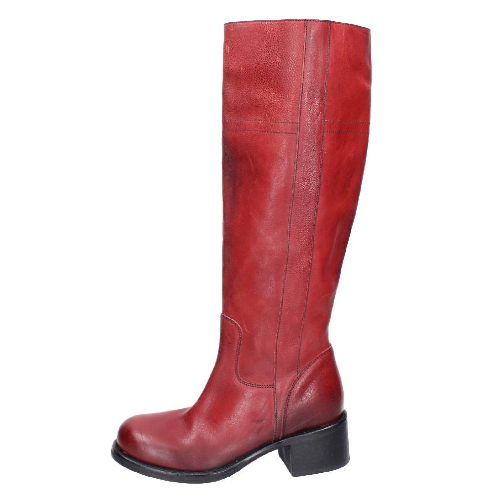 scarpe donna MOMA stivali rosso pelle 72306D VINTAGE EX515 Latest fashion