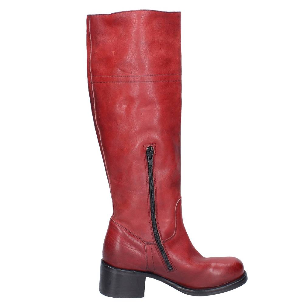 scarpe donna MOMA stivali rosso pelle 72306D VINTAGE EX515 Latest fashion