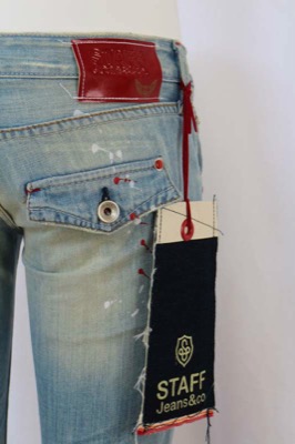 pantaloni donna STAFF JEANS & CO. 27 celeste cotone AR822 Sconto