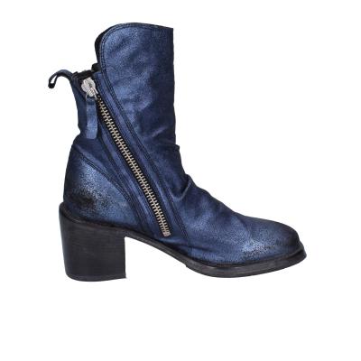 scarpe donna MOMA stivaletti blu pelle camoscio 1CW343 VINTAGE BD819 Prezzo di fabbrica