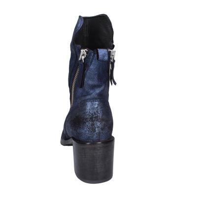 scarpe donna MOMA stivaletti blu pelle camoscio 1CW343 VINTAGE BD819 Prezzo di fabbrica