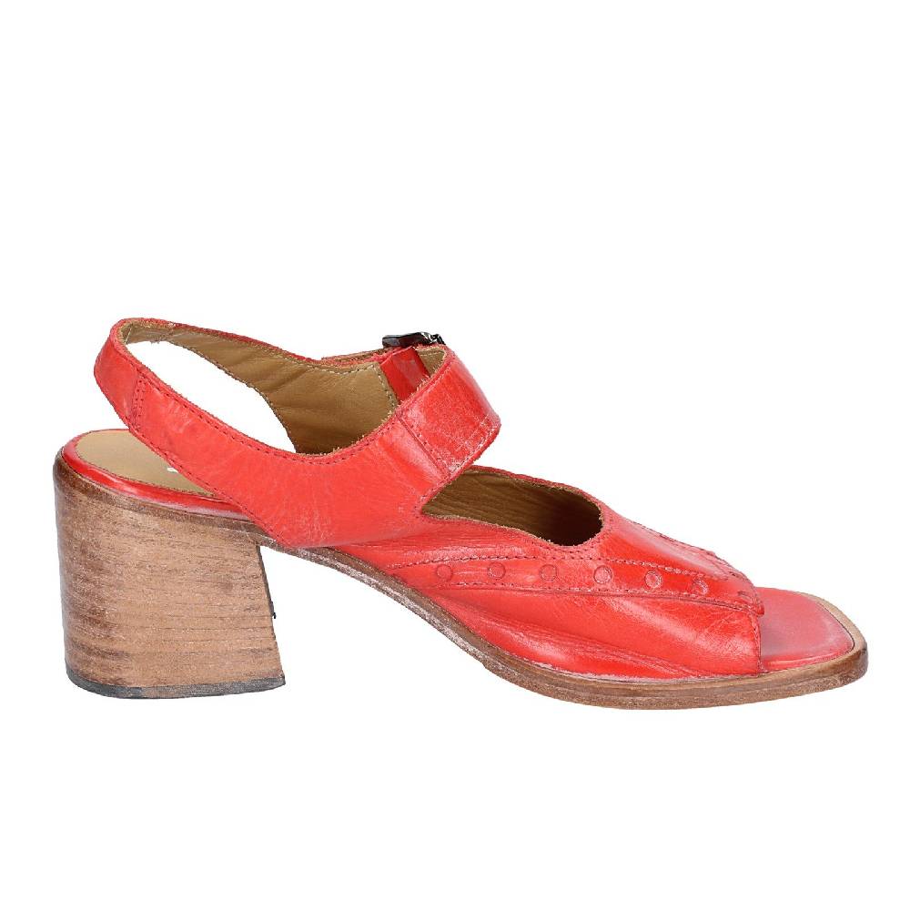 scarpe donna MOMA sandali rosso pelle 46404G VINTAGE EX450 Nuova