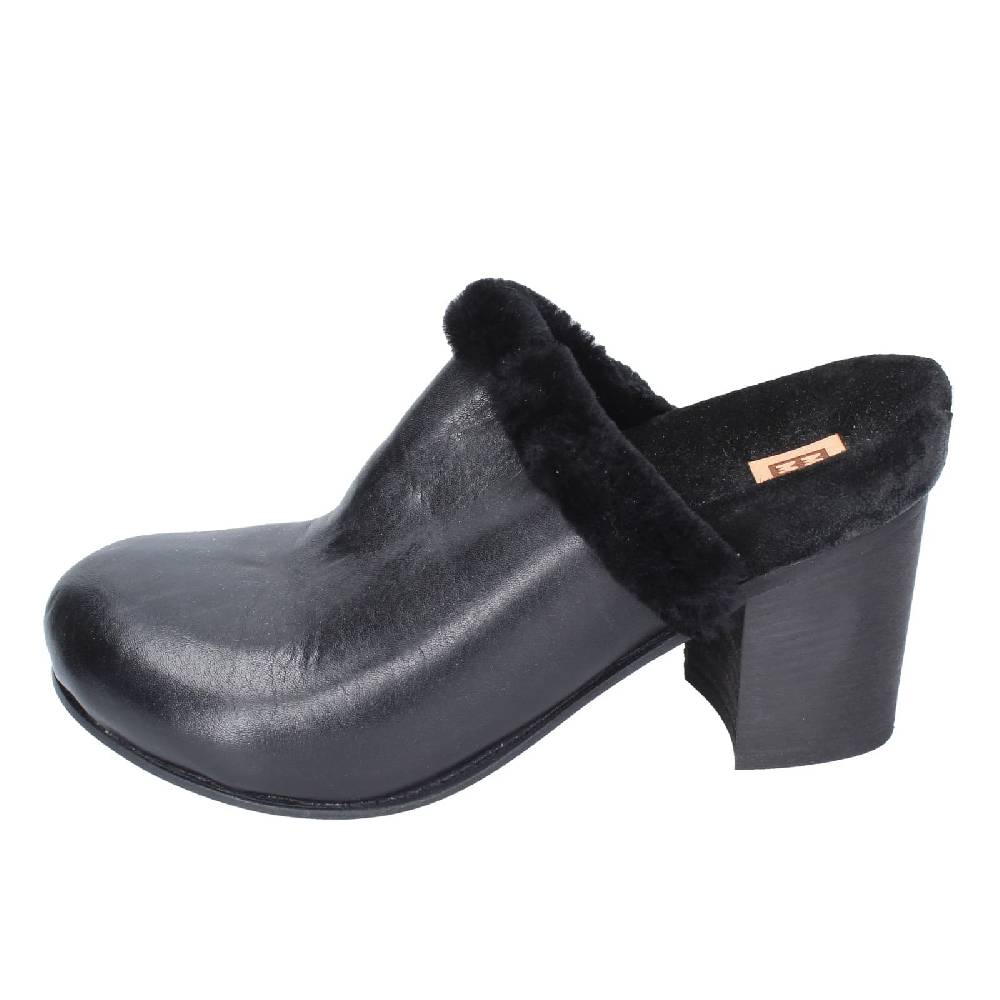scarpe donna MOMA sandali nero pelle pelliccia EY580 Offerta migliore
