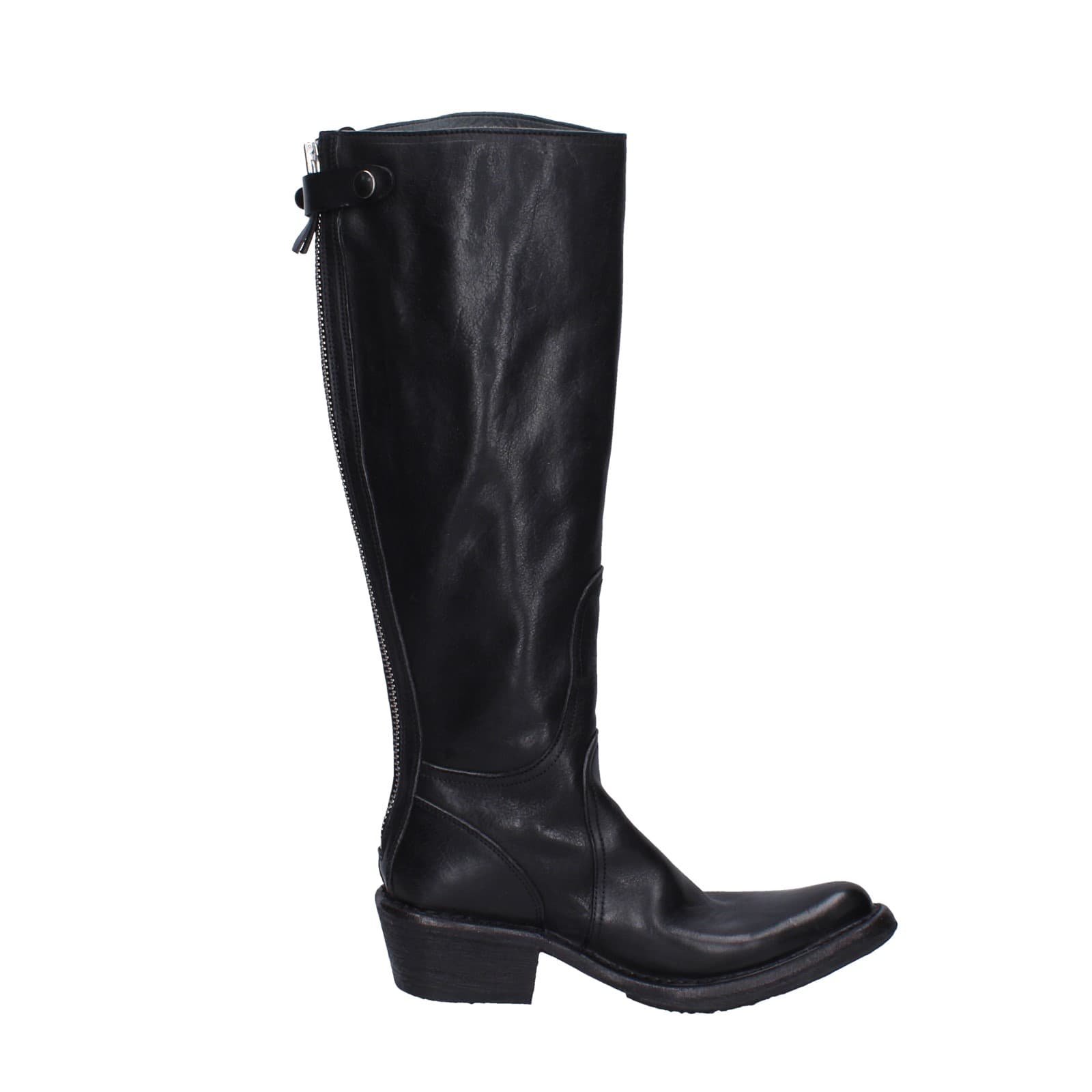 scarpe donna MOMA stivali nero pelle 77303D-CU EY491 Spedizione Gratuita