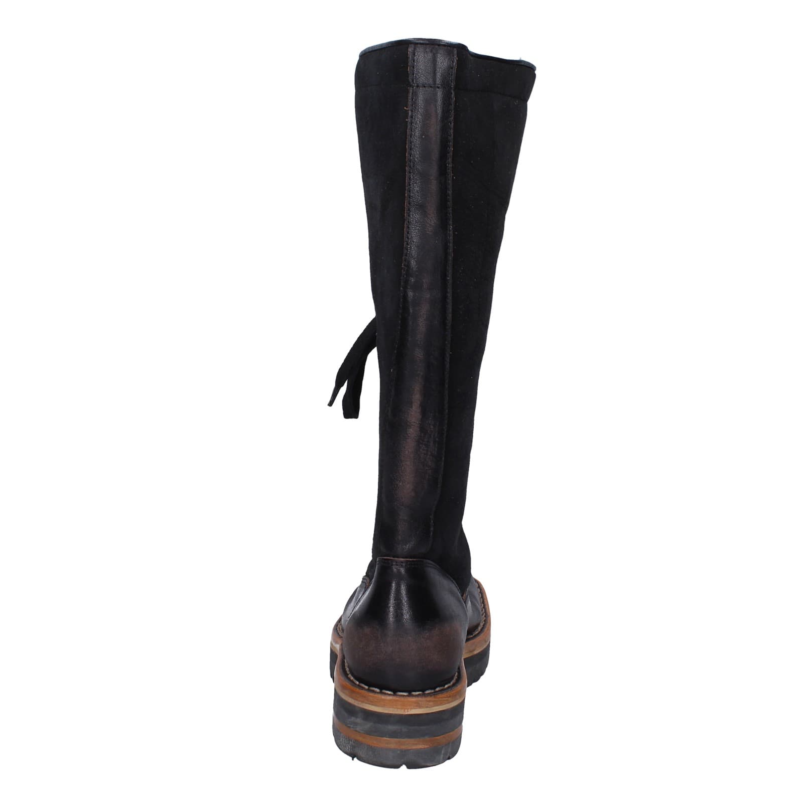 scarpe donna MOMA stivali nero camoscio pelle 81304D-VADO EY495 Pezzi Unici