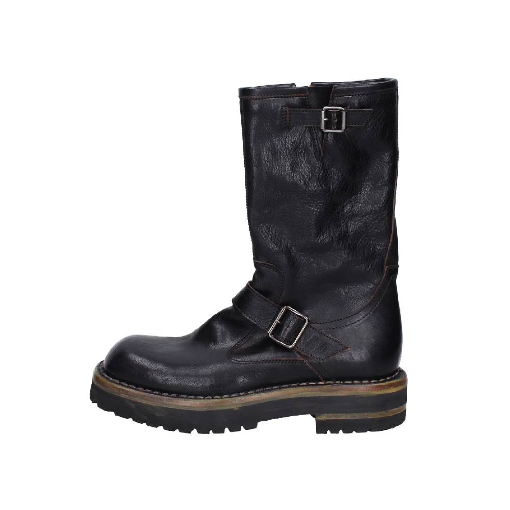 scarpe donna MOMA stivali nero pelle 81303C-VAR EY494 Qualità Garantita