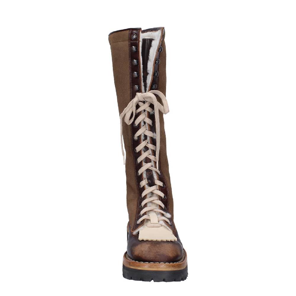 scarpe donna MOMA stivali marrone camoscio 81304D-VADO EY492 Negozi Online