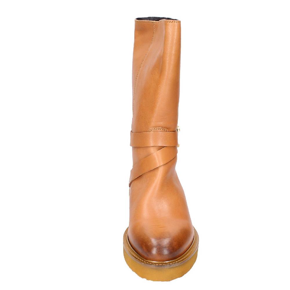 scarpe donna CARMENS stivali marrone pelle EX155 Promozione Limitata