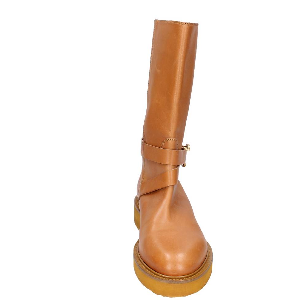 scarpe donna CARMENS stivali marrone pelle EX153 Super Saving Price