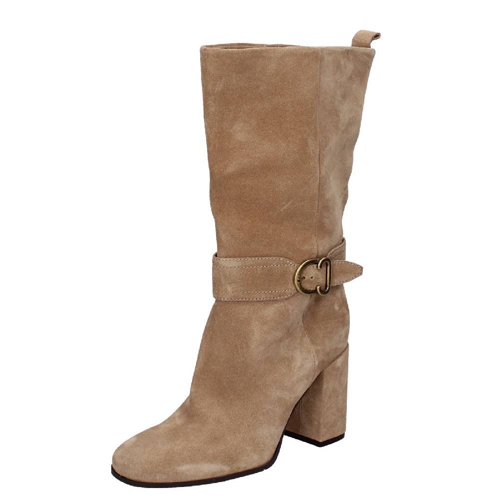 scarpe donna CARMENS stivali beige camoscio EX216