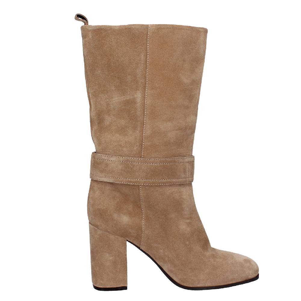 scarpe donna CARMENS stivali beige camoscio EX216 Latest stili