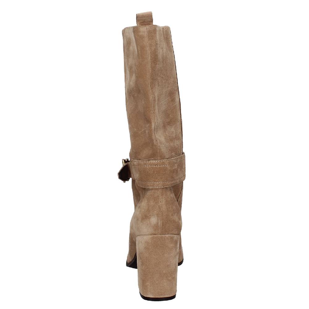 scarpe donna CARMENS stivali beige camoscio EX216 Latest stili