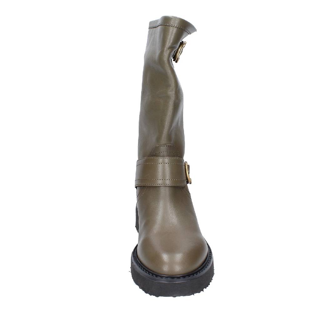scarpe donna CARMENS stivali verde pelle EX187 Ultimi due giorni