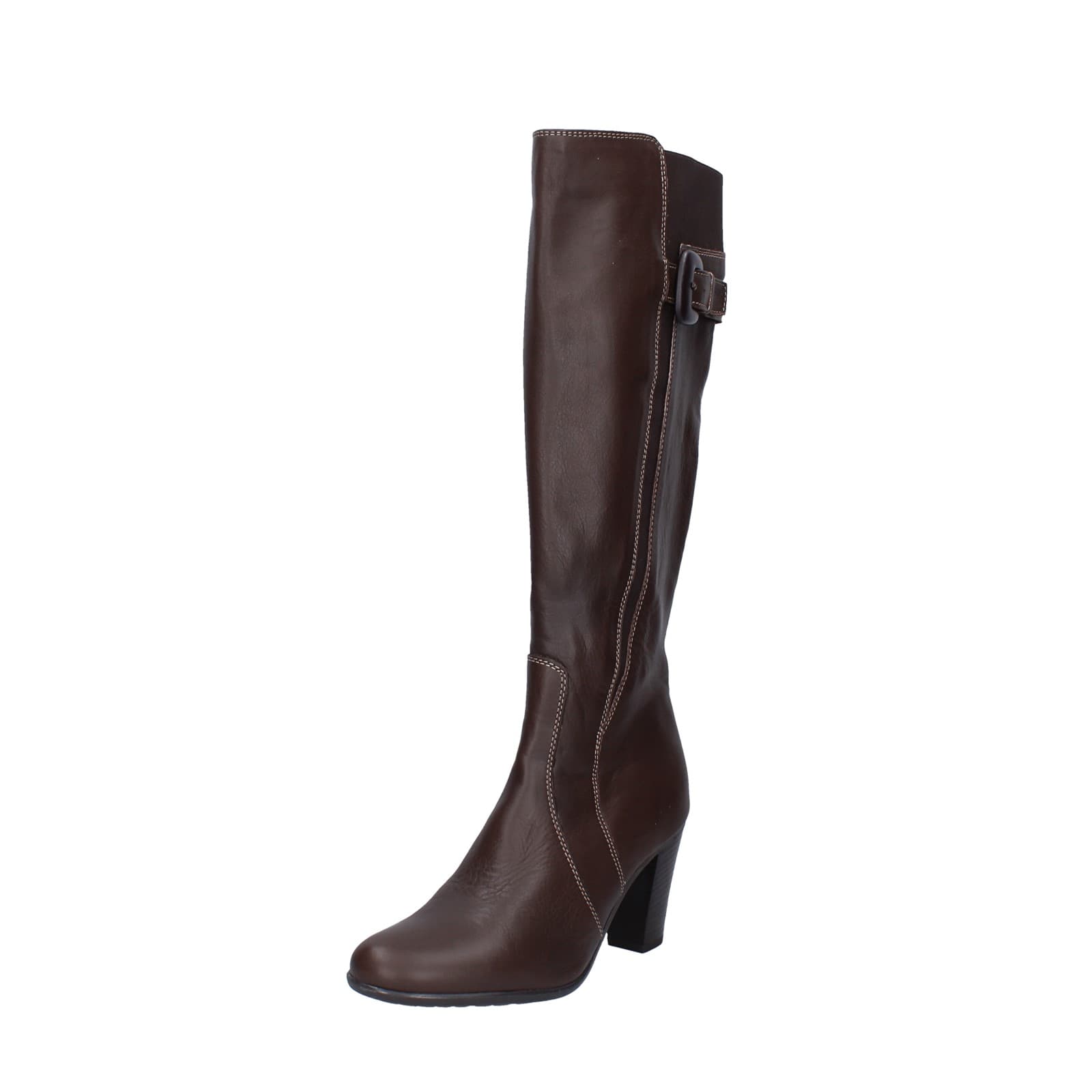 scarpe donna ROSETTA stivali marrone pelle EY405