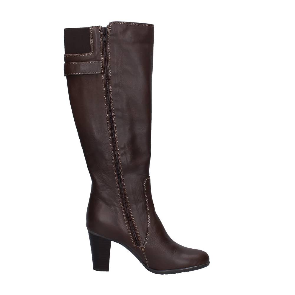 scarpe donna ROSETTA stivali marrone pelle EY405 Ultimo giorno