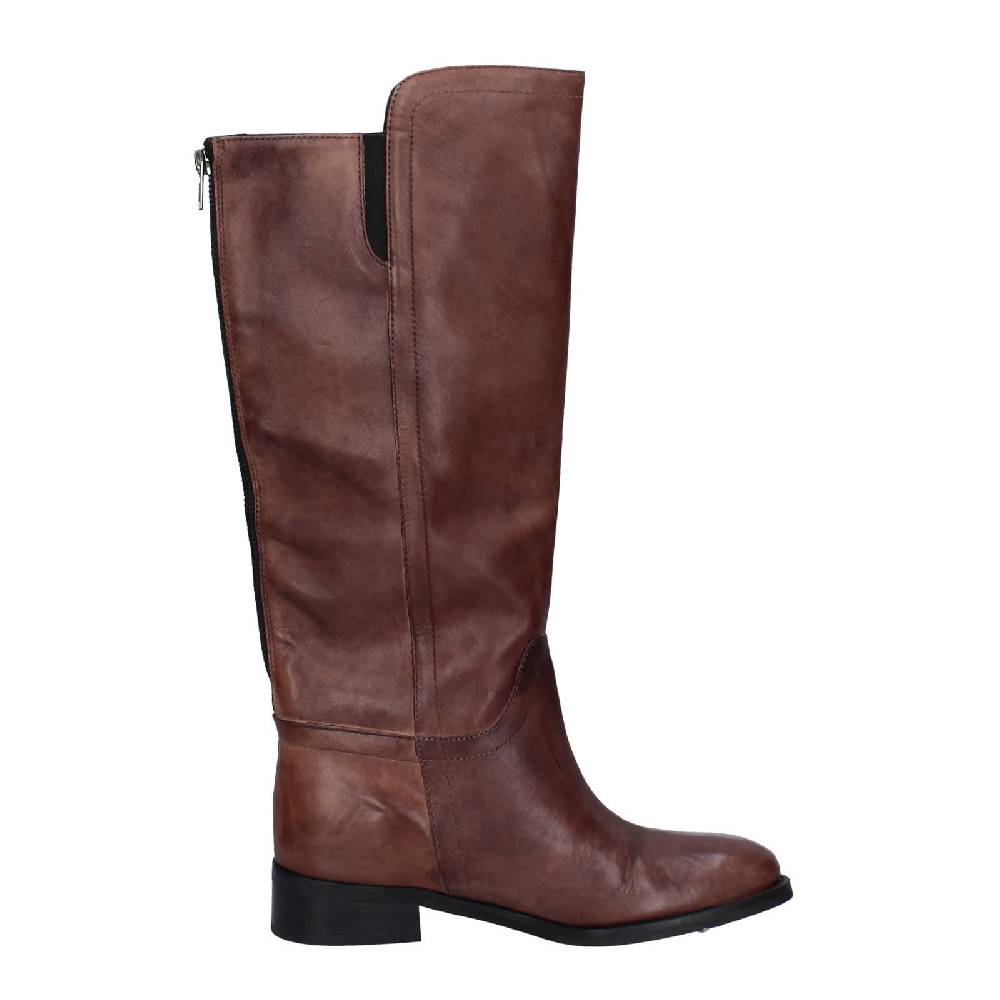 scarpe donna PAOLO CONTE stivali marrone pelle EY161 Fino al 50% di sconto